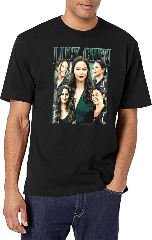 Limited Lucy Chen Vintage Shirt Gift for Woman and Man Black T-Shirt - White