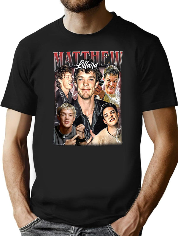Limited Matthew Lillard Vintage Shirt Gift for Woman and Man Black T-Shirt - Black