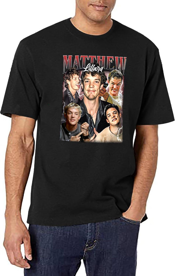 Limited Matthew Lillard Vintage Shirt Gift for Woman and Man Black T-Shirt - White