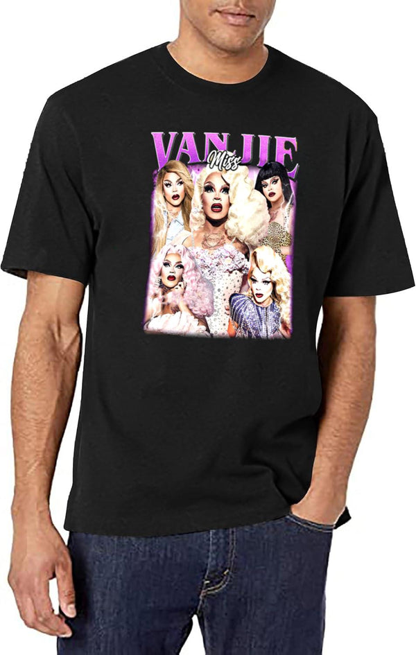 Limited Miss Vanjie Vintage Shirt Gift for Woman and Man Black T-Shirt - White