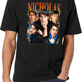 Limited Nicholas Galitzine Vintage Shirt Gift for Woman and Man Black T-Shirt - White
