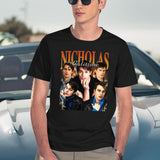 Limited Nicholas Galitzine Vintage Shirt Gift for Woman and Man Black T-Shirt - Navy