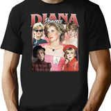 Limited Princess Diana Vintage Shirt Gift for Woman and Man Black T-Shirt - Black