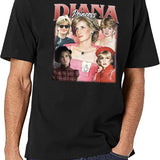 Limited Princess Diana Vintage Shirt Gift for Woman and Man Black T-Shirt - White