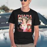 Limited Princess Diana Vintage Shirt Gift for Woman and Man Black T-Shirt - Navy
