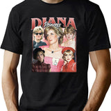 Limited Princess Diana Vintage Shirt Gift for Woman and Man Black T-Shirt - Green
