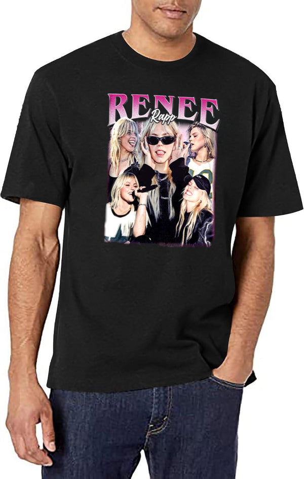 Limited Renee Rapp Vintage Shirt Gift for Woman anda Man Black T-Shirt - White
