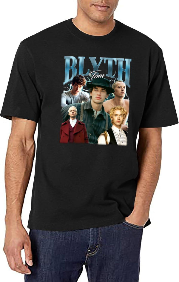 Limited Tom Blyth Vintage Shirt Gift for Woman and Man Black T-Shirt - White