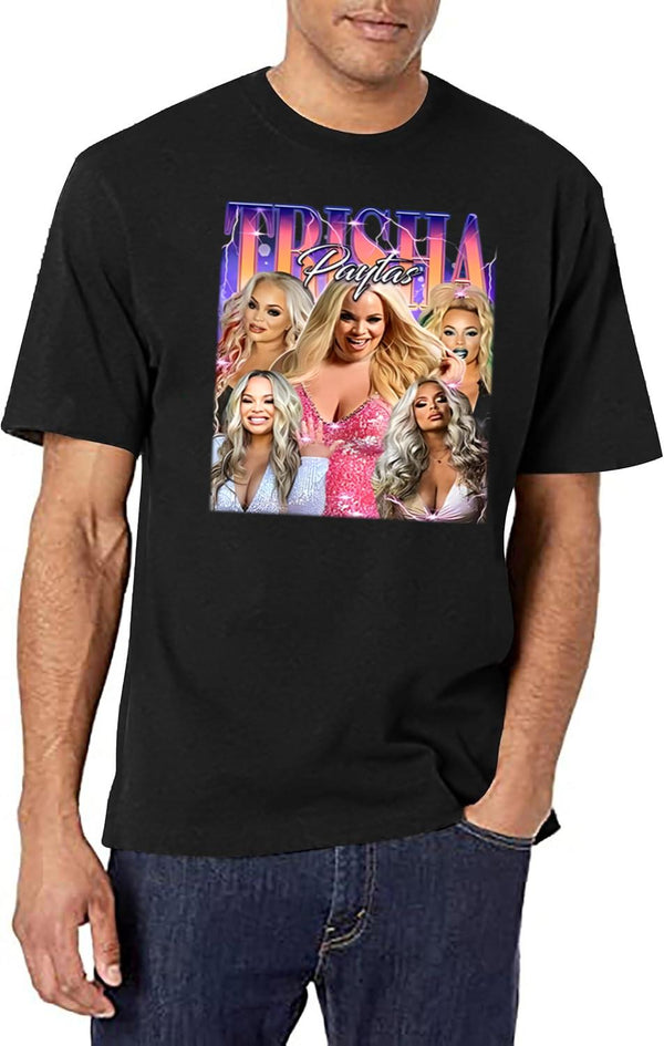 Limited Trisha Paytas Vintage Shirt Gift for Woman and Man Black T-Shirt - White