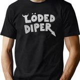 Loded Diaper Classic Black T-Shirt - Green