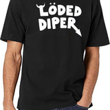 Loded Diper - Vintage Logo Black T-Shirt - White