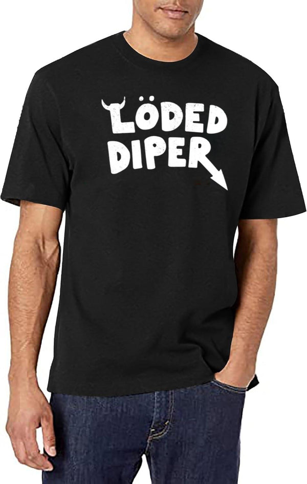Loded Diper - Vintage Logo Black T-Shirt - White