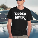 Loded Diper - Vintage Logo Black T-Shirt - Navy
