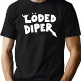 Loded Diper - Vintage Logo Black T-Shirt - Green