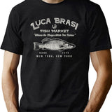 Luca Brasi Fish Market Worn Dks Black T-Shirt - Green