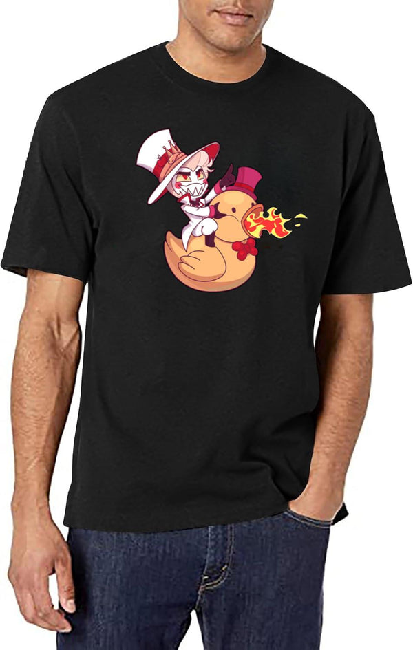 Lucifer from hazbin Hotel Classic Black T-Shirt - White
