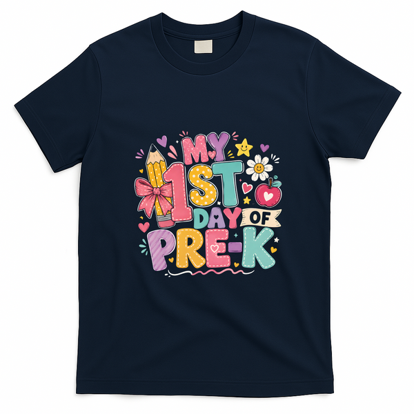 My 1st Day Of Pre-K Fun Back To School T-Shirt - Navy Blue