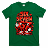 Meme 67 Six Seven 6 7 Valentine Heart T-Shirt - Irish Green