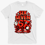 Meme 67 Six Seven 6 7 Valentine Heart T-Shirt - White