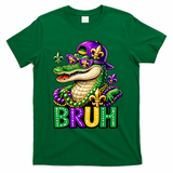 Mardigator Alligator Bruh Mardi Gras T-Shirt - Irish Green