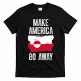 Make America Go Away Greenland Flag Vintage T-Shirt - Black