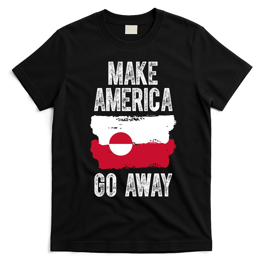 Make America Go Away Greenland Flag Vintage T-Shirt - Black