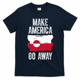 Make America Go Away Greenland Flag Vintage T-Shirt - Navy Blue