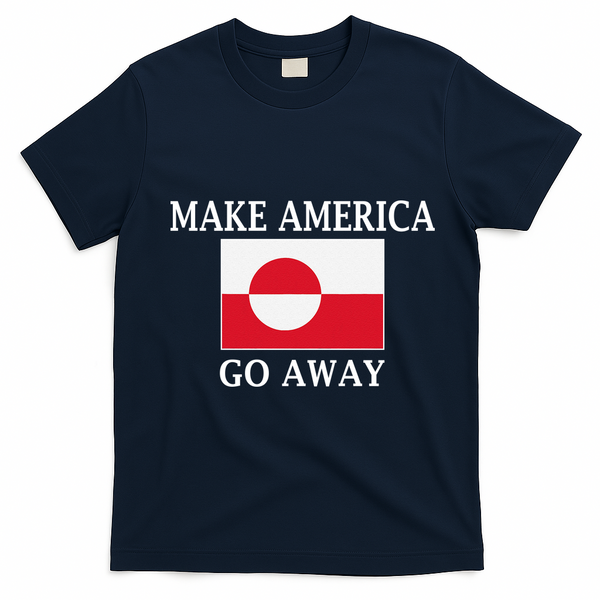 Make America Go Away MAGA Greenland T-Shirt - Navy Blue