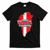Make America Go Away Greenland Map MAGA T-Shirt - Black