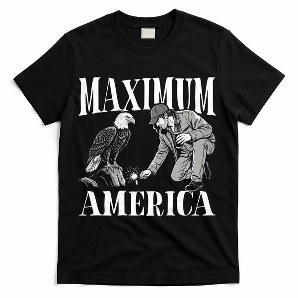 Maximum America Patriotic Bald Eagle T-Shirt - Black