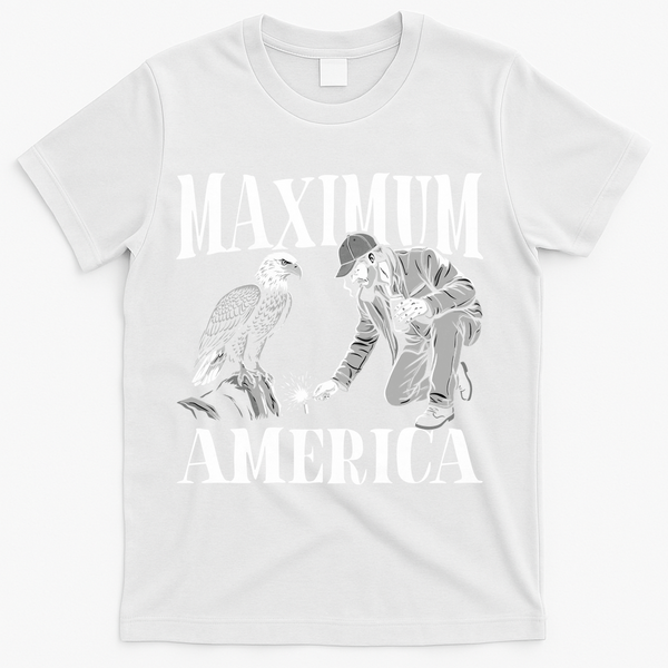 Maximum America Patriotic Bald Eagle T-Shirt - White