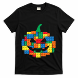 Master Builder Building Blocks Pumpkin Halloween T-Shirt - Black