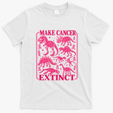 Make Breast Cancer Extinct Dinosaur T-Shirt - White