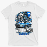 Michigan Car Cruise 2026 Woodward Ave M1 Lion T-Shirt - White