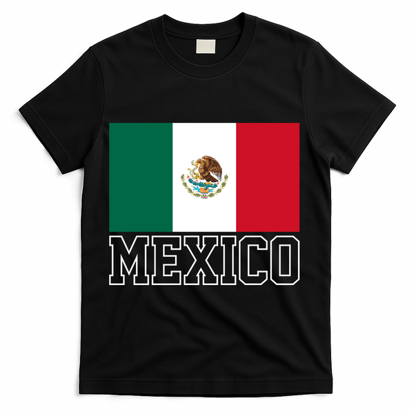 Mexico Country Flag Mexican Fan T-Shirt - Black