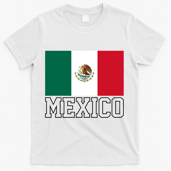 Mexico Country Flag Mexican Fan T-Shirt - White