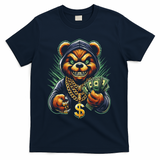 Money Calling Hip Hop Bear Teddy Gangster Rap Swag Dope T-Shirt - Navy