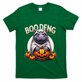 Moo Deng Baby Hippo Moo Deng Costume For Boo Deng Halloween T-Shirt - Green