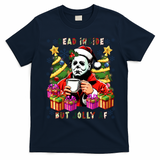 Myers Dead Inside But Jolly Af Myers Christmas Tree T-Shirt - Navy Blue