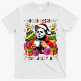 Myers Dead Inside But Jolly Af Myers Christmas Tree T-Shirt - White