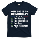 My Dog Is A Democrat Free Housing T-Shirt - Navy Blue