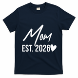 Mom EST 2026 T-Shirt - Navy Blue