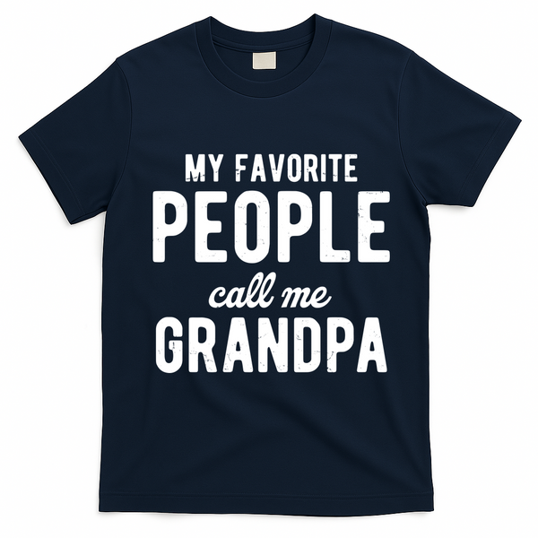 My Favorite People Call Me Grandpa T-Shirt - Navy Blue