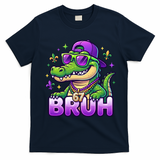 Mardi Gras 67 BRUH Alligator 6-7 Meme Six Seven T-Shirt - Navy Blue