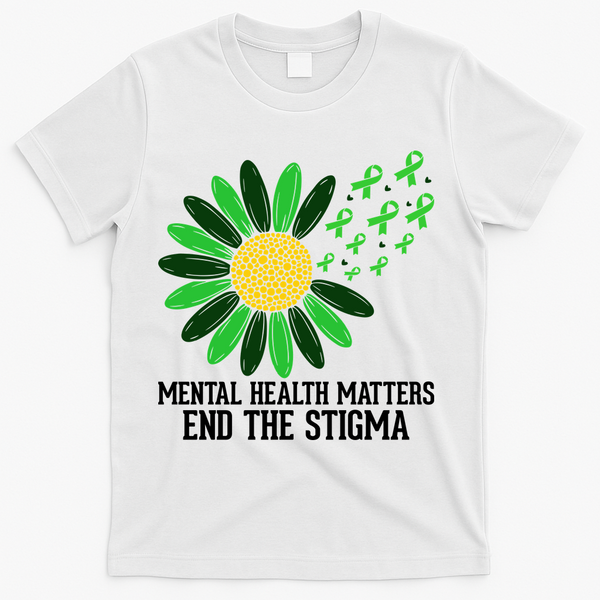 Mental Health Matters End The Stigma T-Shirt - White