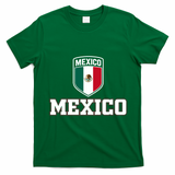 Mexico Heritage Shield Crest Soccer Fan T-Shirt - Irish Green