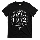 Made In 1972 Aged To Perfection Vintage 50th Birthday T-Shirt - Black