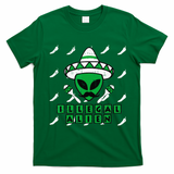 Martian Illegal Alien Mexican Area51 Funny Halloween Gift T-Shirt - Irish Green