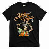 Makin It Rain Skeleton Funny Sarcastic T-Shirt - Black