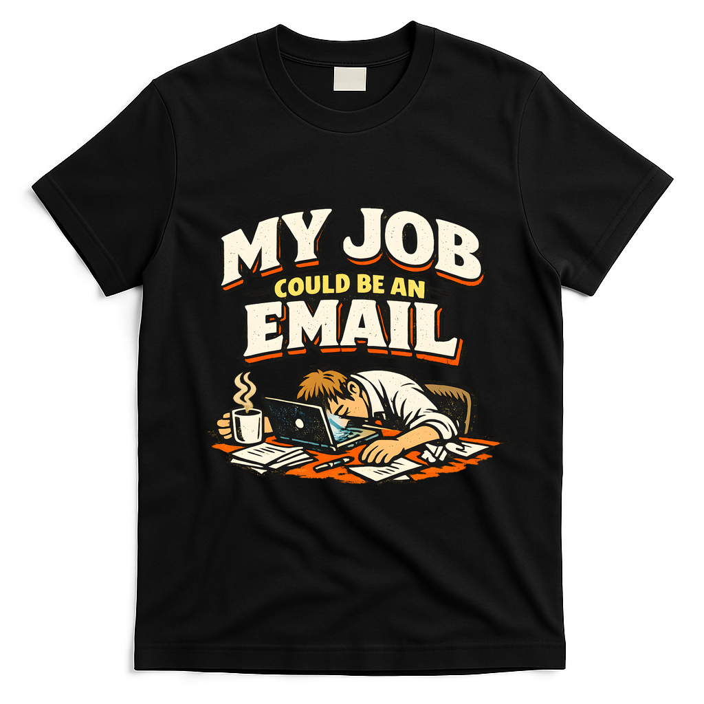 My Job Could Be An Email Funny Office T-Shirt - Black